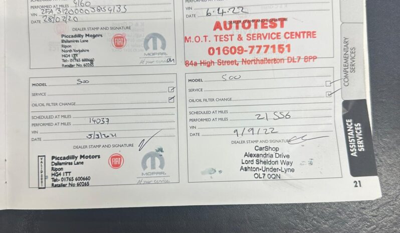 
								Fiat 500 1.2 Lounge Hatchback full									