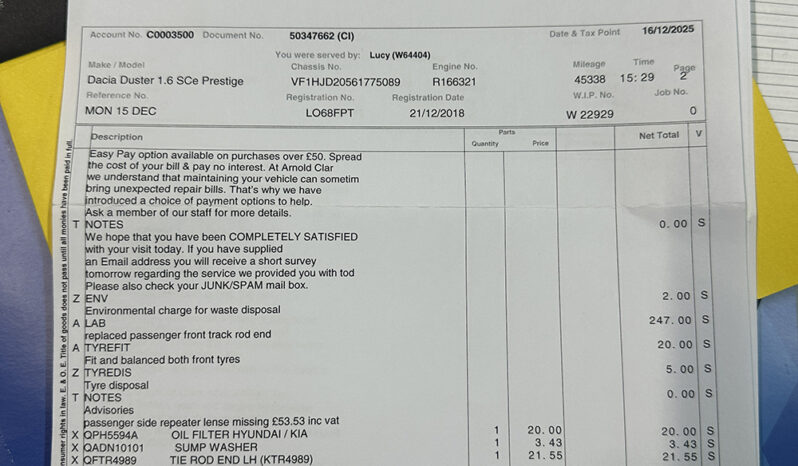 
								Dacia Duster 1.6 SCe Prestige full									