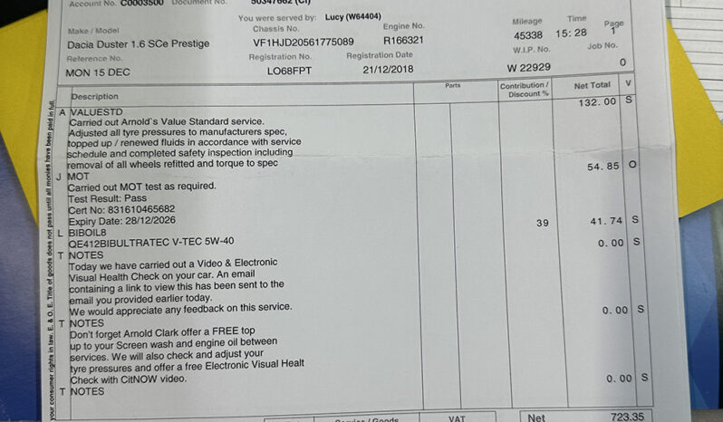 
								Dacia Duster 1.6 SCe Prestige full									